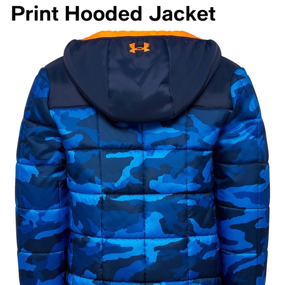 Under Armour Big Boys Magnus ColdGear® Puffer Camo-Print Hooded Jacket - Picture 2 of 7
